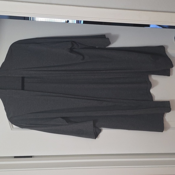 Gray Open Front Cardigan - Picture 1 of 5